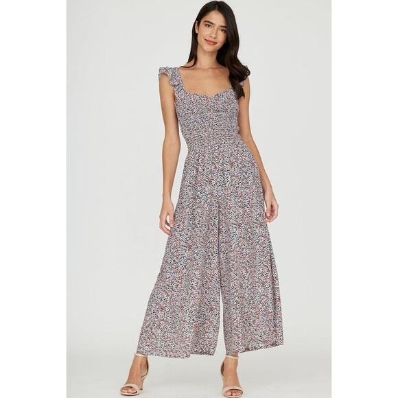 Anthropologie Pants - Anthropologie Yumi Kim Leanne Floral Ambrose Peach Small Boho Ruffle Smocked